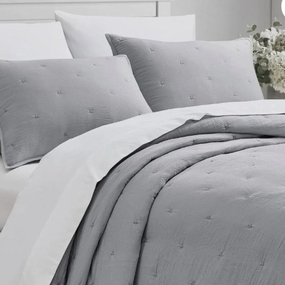 Sky Tufted Quilted Twin Coverlet Set